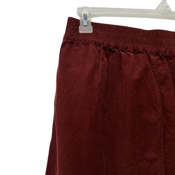 Madewell Curvy Tapered Huston Corduroy Pants Size M Rusted Burgundy Retro Boho - Picture 3 of 7